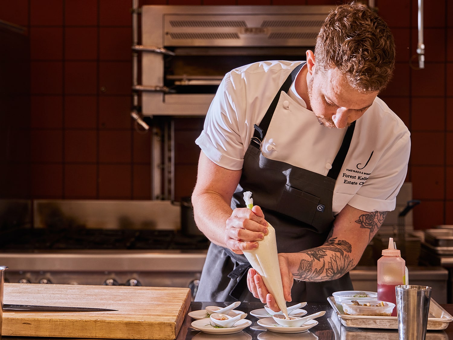 Chef preparing food