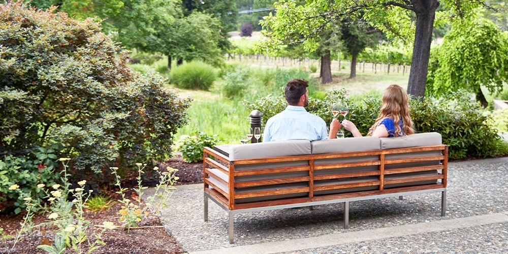 People on bench