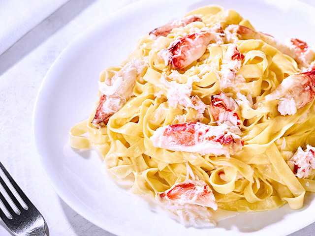 Dungeness Crab Tagliatelle With Blanc De Blancs Butter Sauce