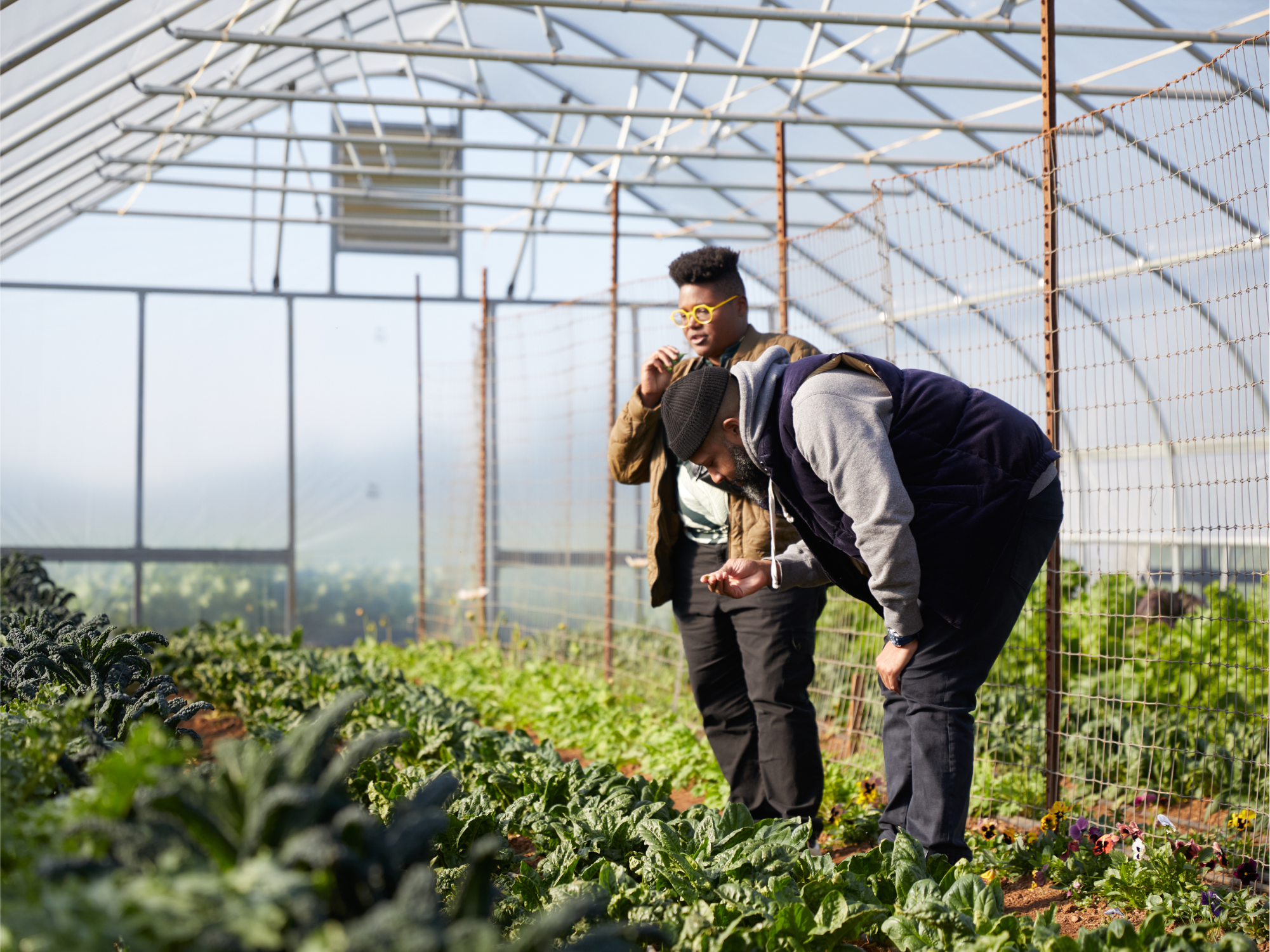 Chef Rashida and Chef Damarr at Shone Farm