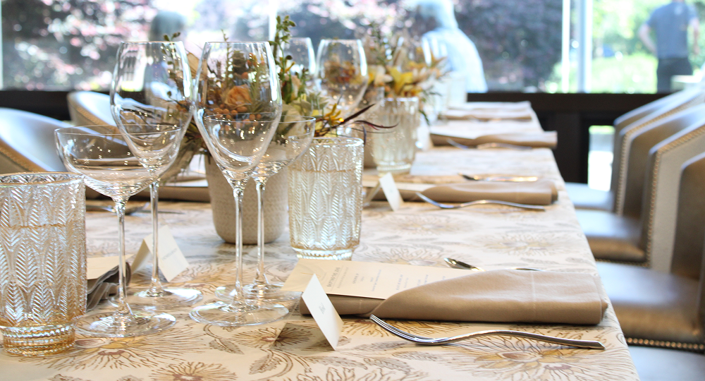 Private Wine and Food Table Setting